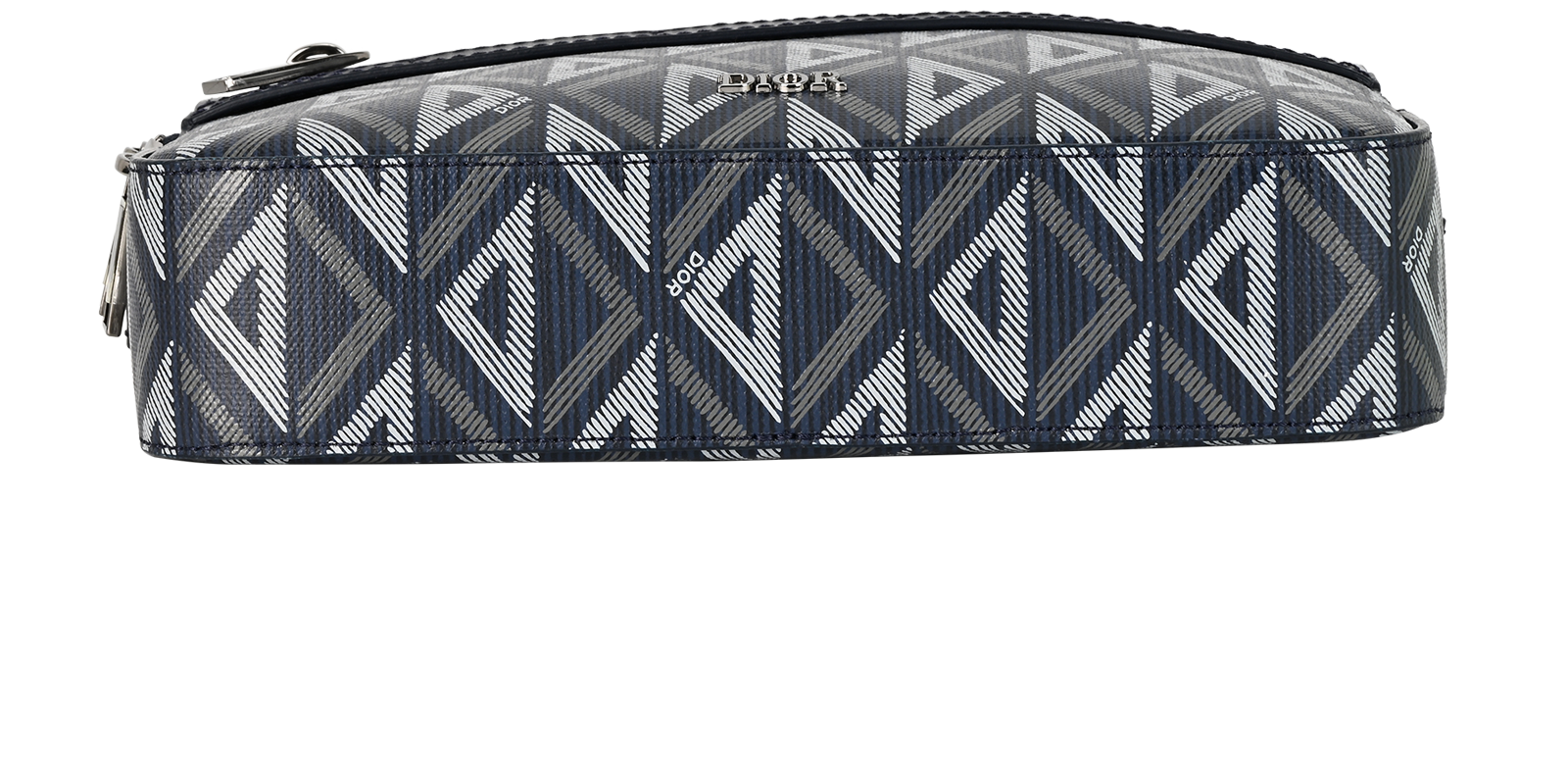 CD Diamond Print Safari Messenger, &pound;1,100, Handbags, Blue, Canvas, Top view